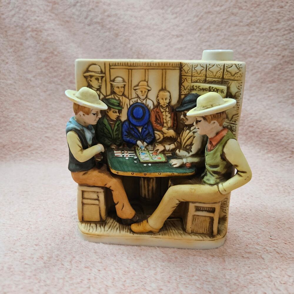 Vintage 1975 Haas Brothers Tonopah Nevada Saloon Roulette Table Whiskey Decanter